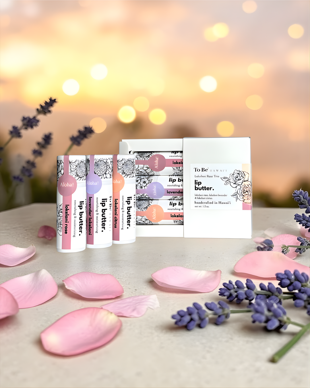 Lokelani Rose Lip Butter Trio