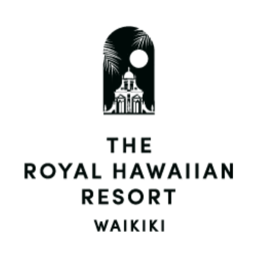Logo of The Royal Hawaiian Resort Waikiki on a white background
